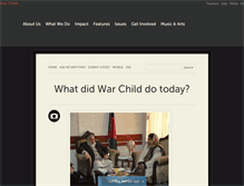 Tablet Screenshot of blog.warchild.org.uk